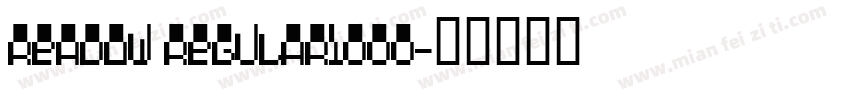 Readow Regular1000字体转换
